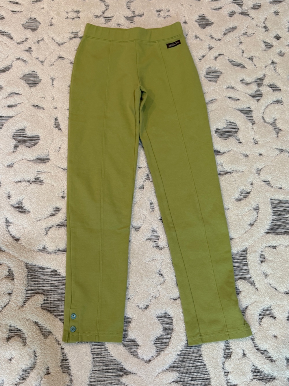 Matilda Jane’s girls size 12 Green Stretch Ponte Leggings EUC
